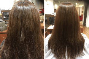 表面にハイライトのカラーが入ってる方の矯正ストレート‼️