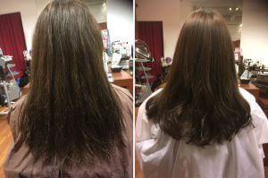 クセ毛でトップの短い切れ毛が気になる‼️