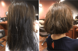 エアーウェーブでゆるふわボブスタイル！