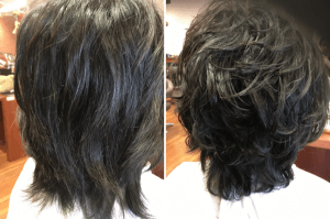 髪がしっかりしていてかかりにくい髪のパーマスタイル！