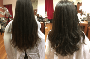 矯正ストレート毛にエアウェーブでゆるふわパーマ！