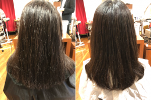 ブログを見て頂きご来店！ストデジで髪質改善した結果！